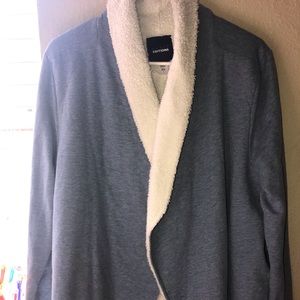 FAUX FUR LINED CARDIGAN